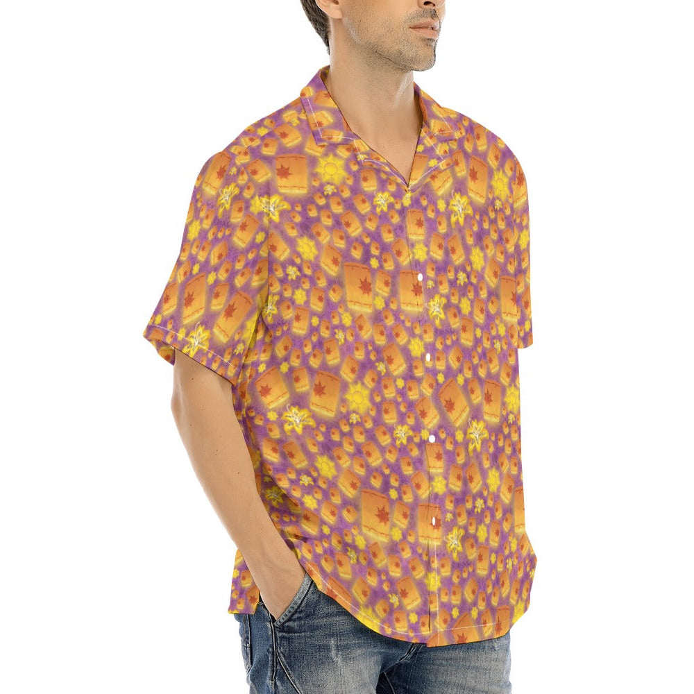 Lantern Glow Festival - Men's Hawaiian Button Up Shirt