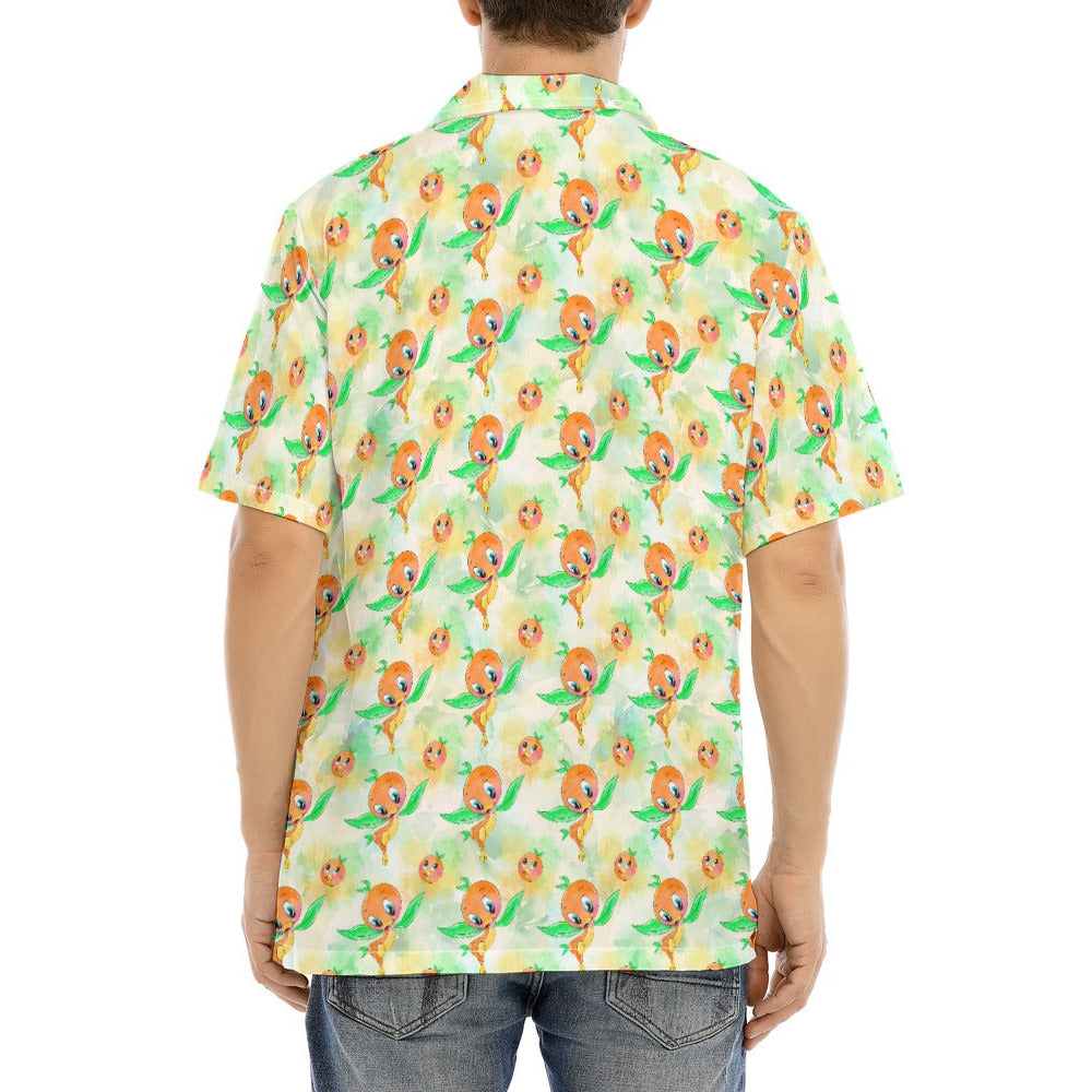 Sunny Citrus Thoughts - Men's Hawaiian Button Up Shirt