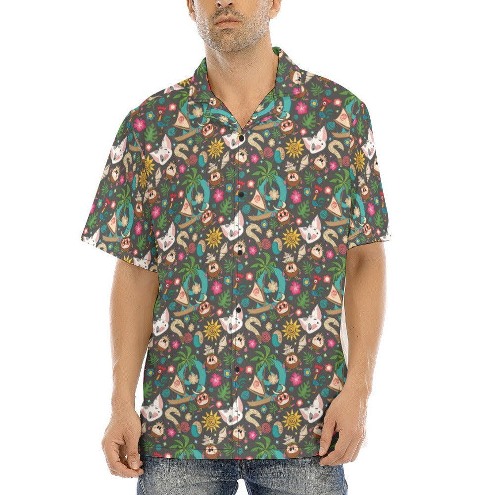 Polynesian Princess Icons - Men's Hawaiian Button Up Shirt
