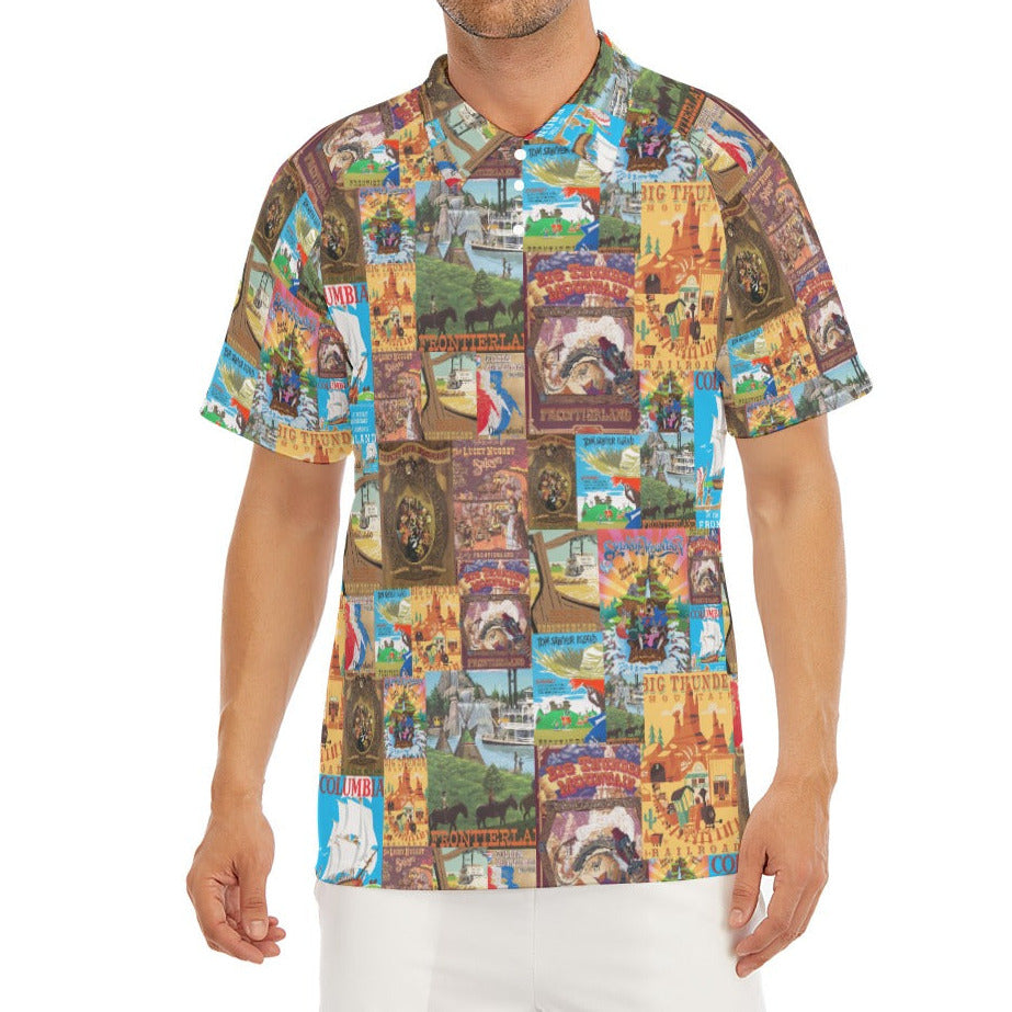 Vintage Frontier Ride Posters - Men's Polo Shirt