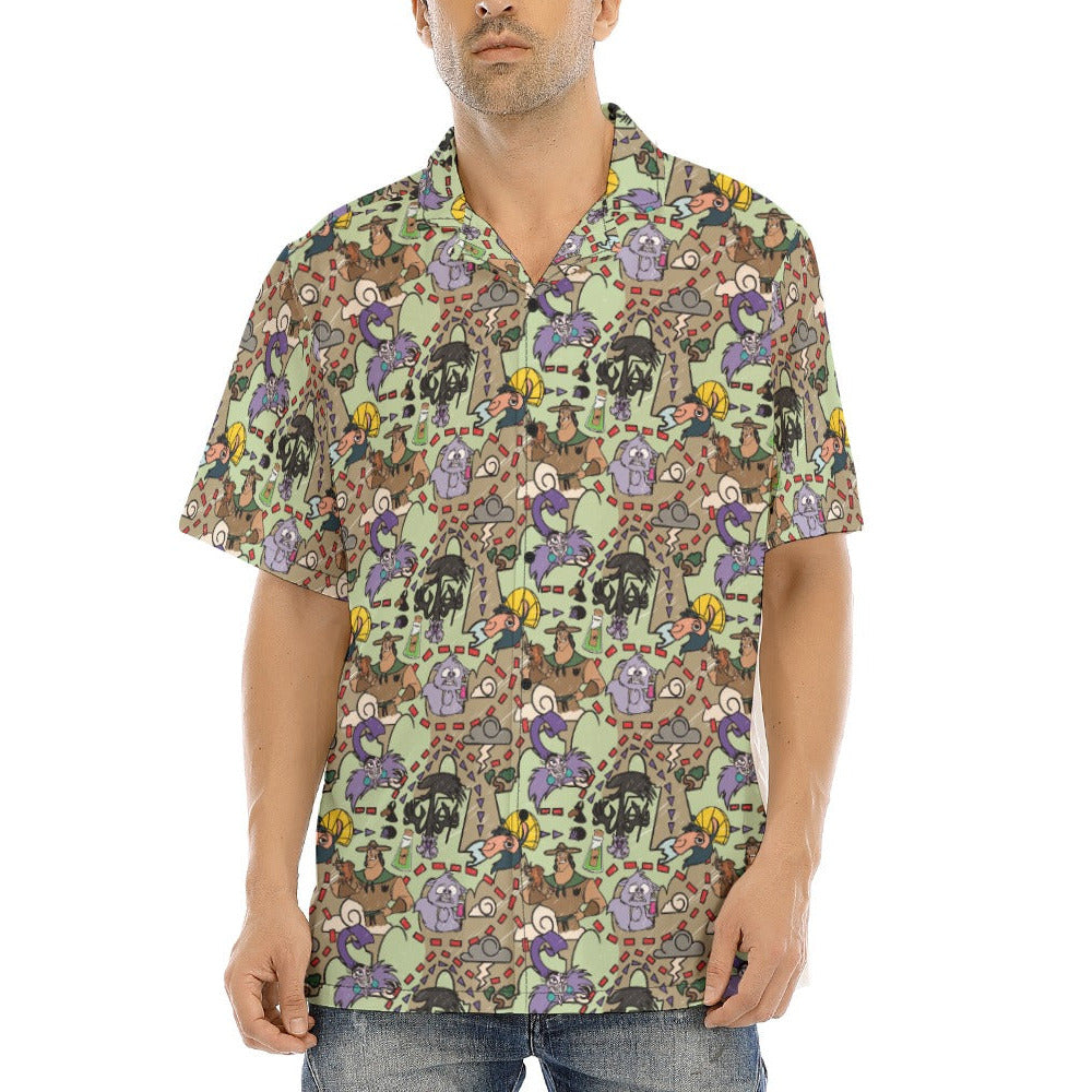 Emperor’s Chaotic Groove - Men's Hawaiian Button Up Shirt