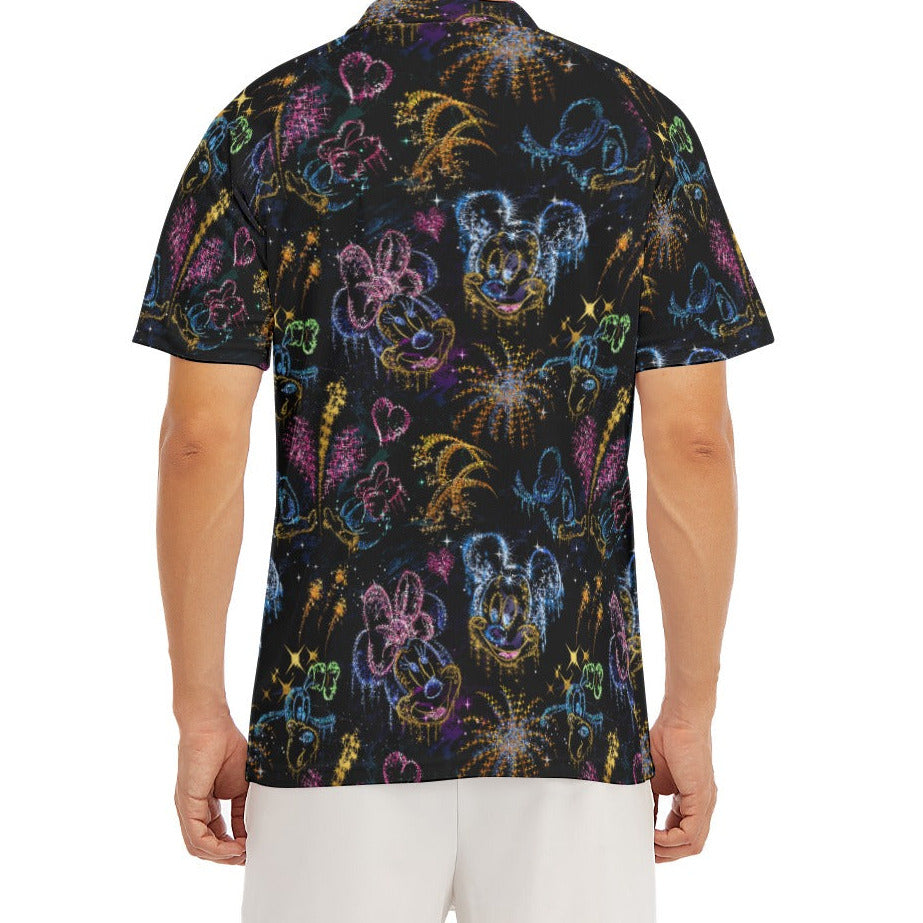 Mouse Friends’ Love in the Sky - Men's Polo Shirt