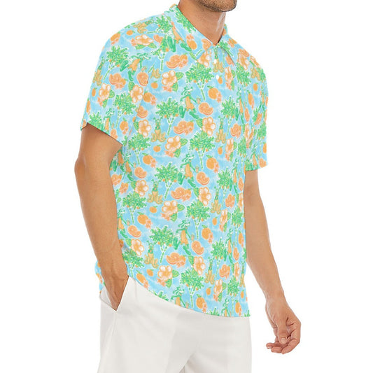 Neon Tangerine Island Pals - Men's Polo Shirt