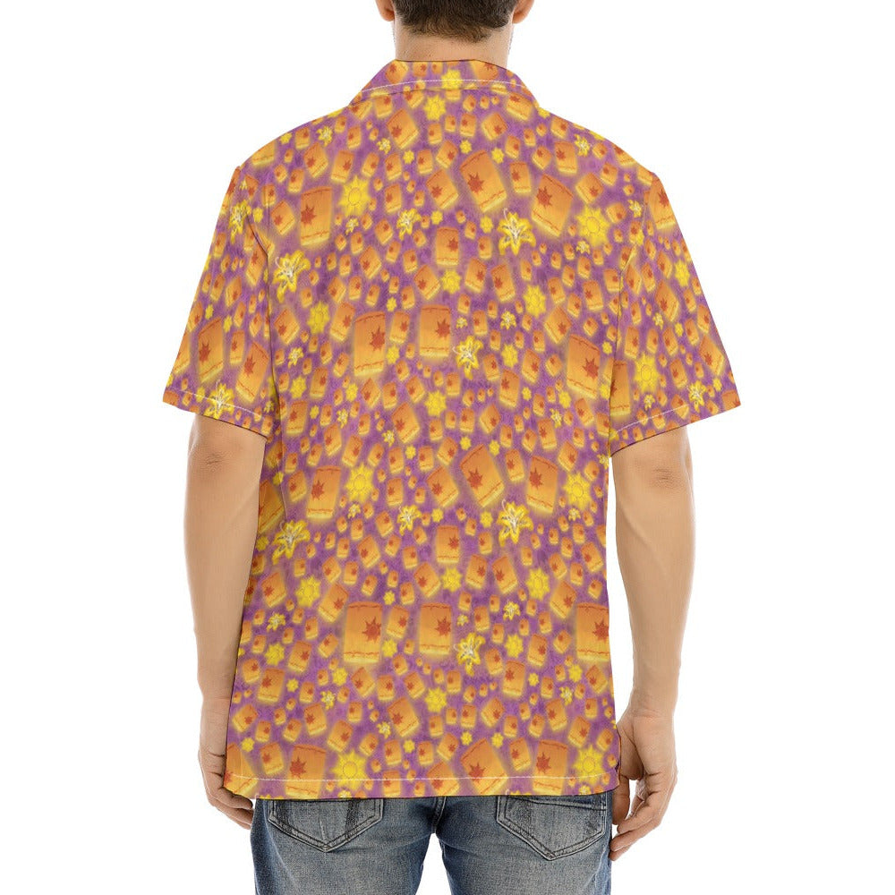 Lantern Glow Festival - Men's Hawaiian Button Up Shirt