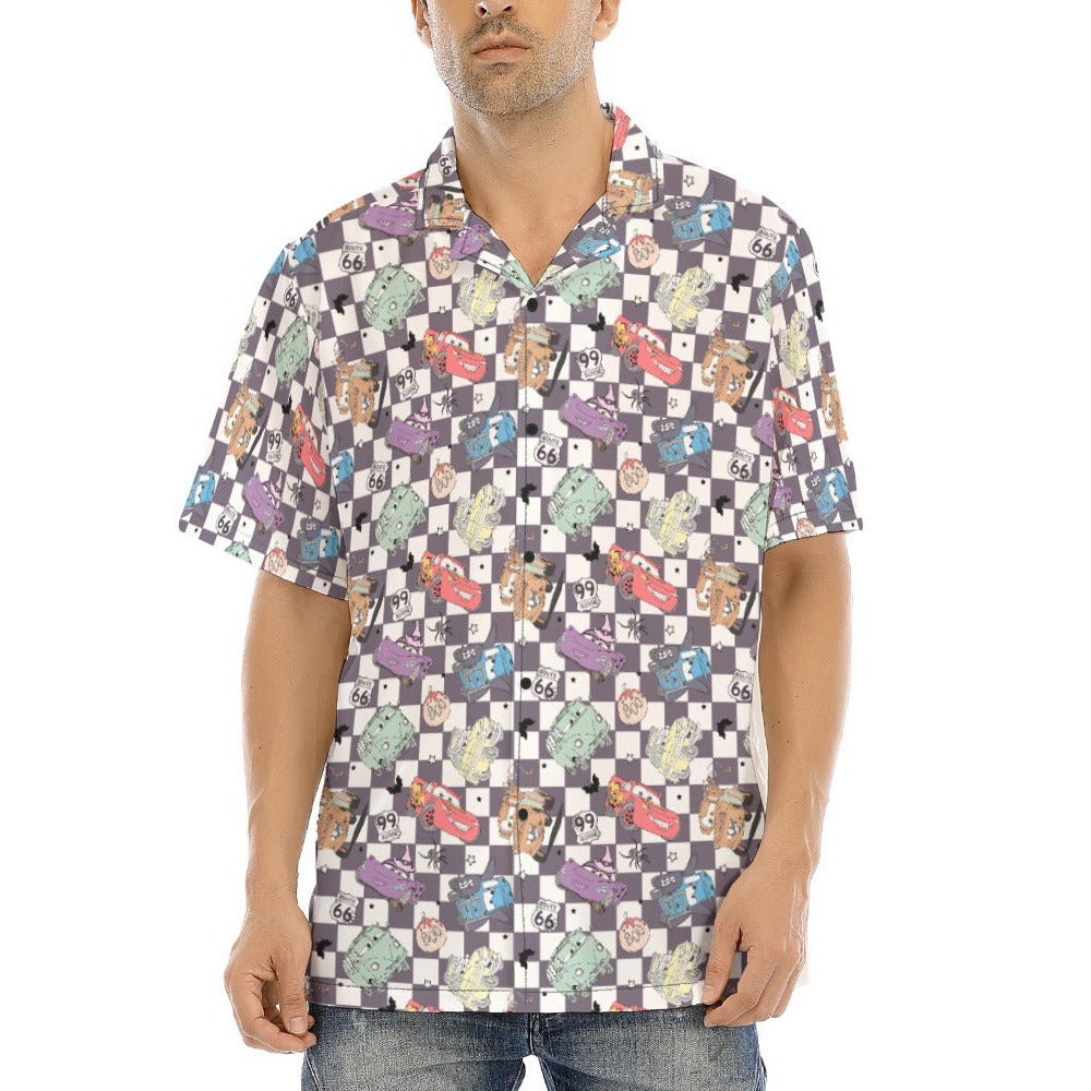 Halloween Racing Crew - Men's Hawaiian Button Up Shirt