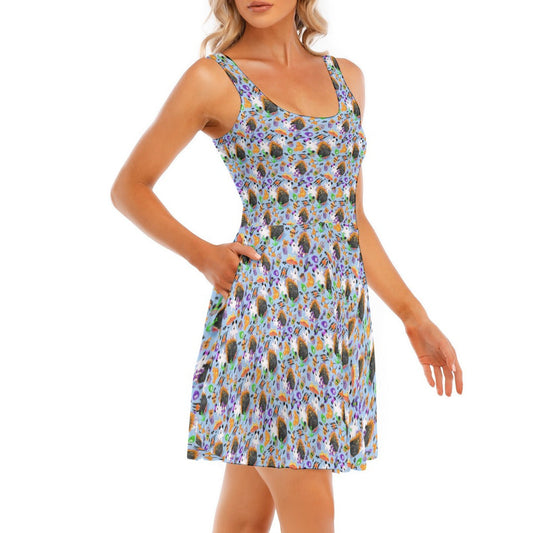 Halloween On The High Seas - Women's Sleeveless Pocket Skater Dress