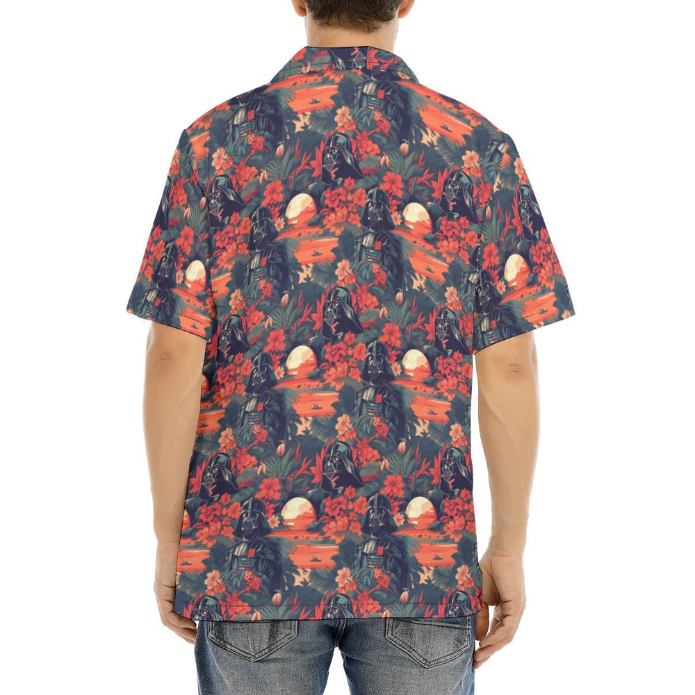 Tropical Dark Side Escape - Men's Hawaiian Button Up Shirt