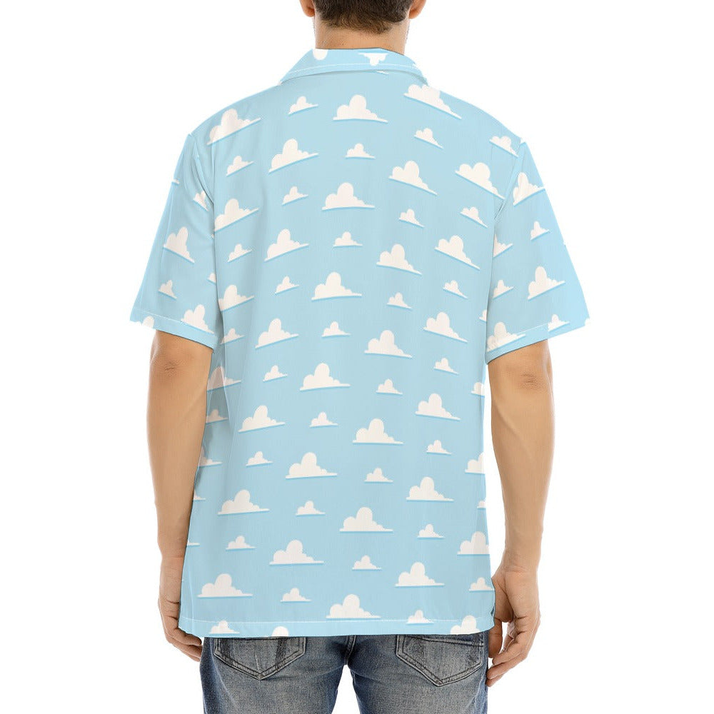 Andy’s Room Clouds - Men's Hawaiian Button Up Shirt