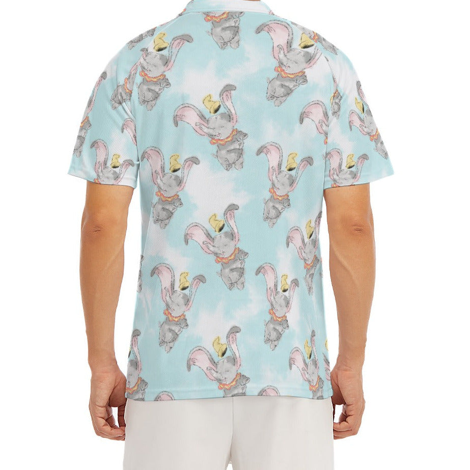 Sketch of Flying Elephant - Men's Polo Shirt