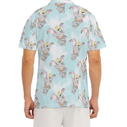 Sketch of Flying Elephant - Men's Polo Shirt
