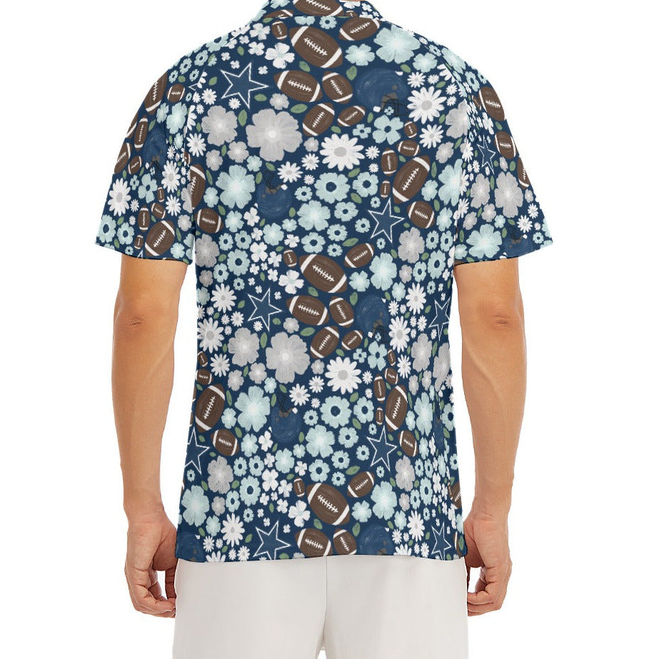 Blue Star Blooms - Men's Polo Shirt