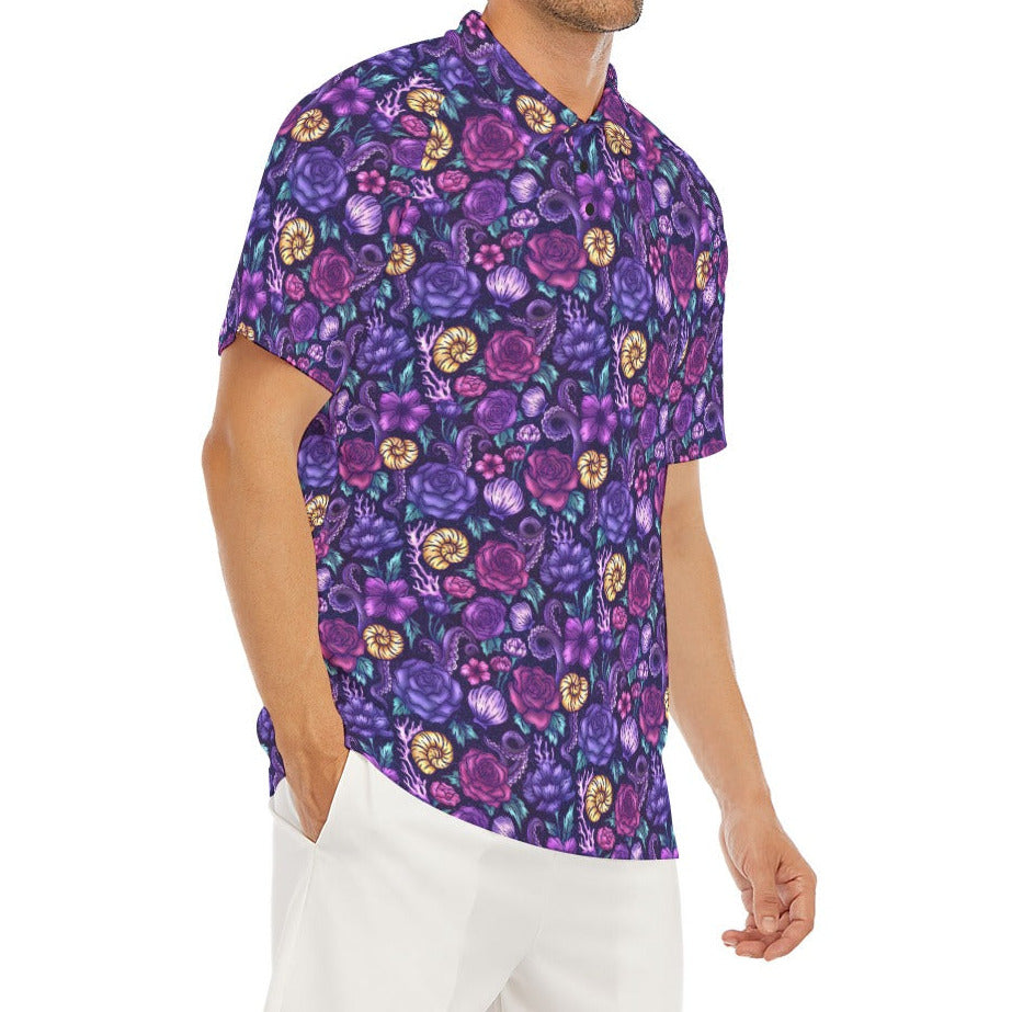 Fairytale Florals – Dark Sea Witch - Men's Polo Shirt