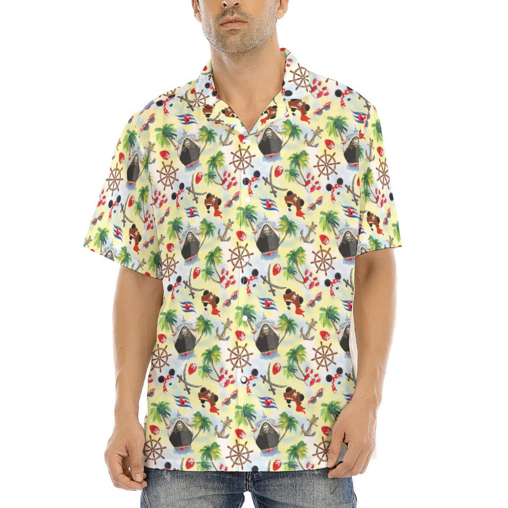 Pirate Night Cruise - Men's Hawaiian Button Up Shirt