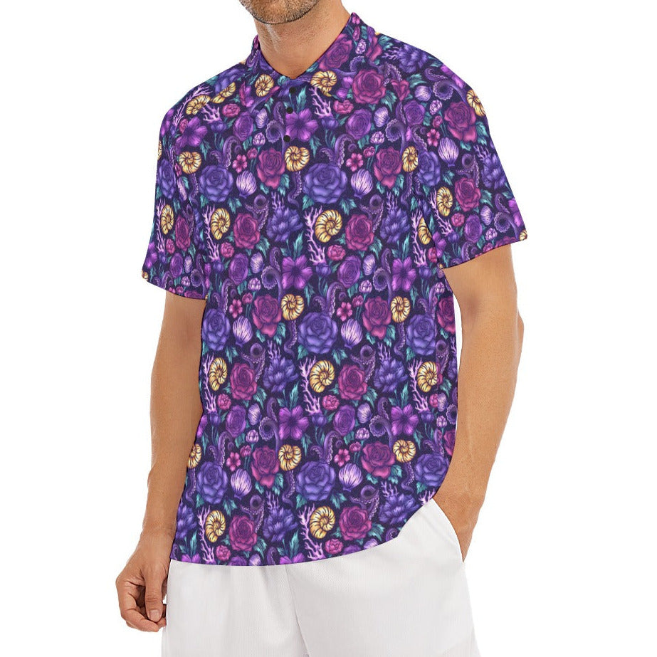 Fairytale Florals – Dark Sea Witch - Men's Polo Shirt