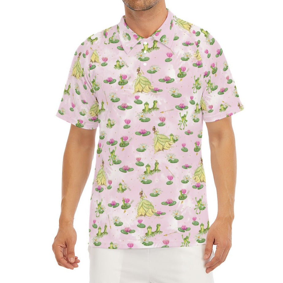 Watercolor Bayou Princess & Frog - Men's Polo Shirt