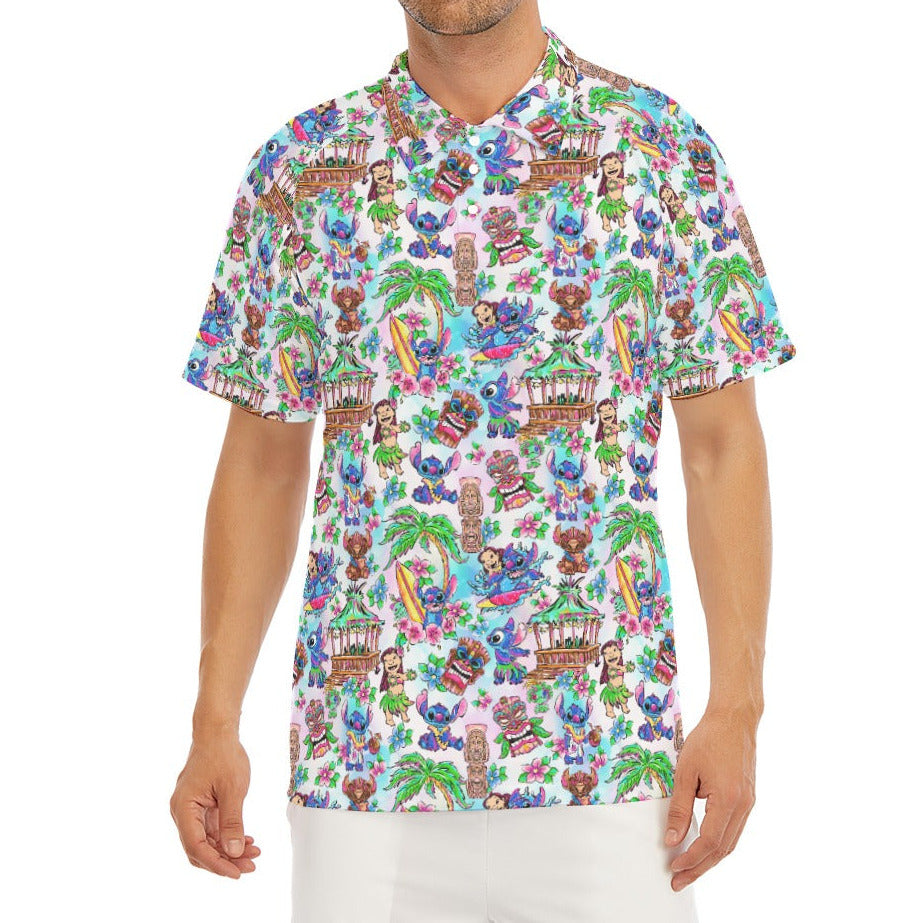 Bright Island Chaos Hand Drawn - Men's Polo Shirt