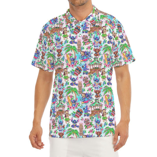 Bright Island Chaos Hand Drawn - Men's Polo Shirt