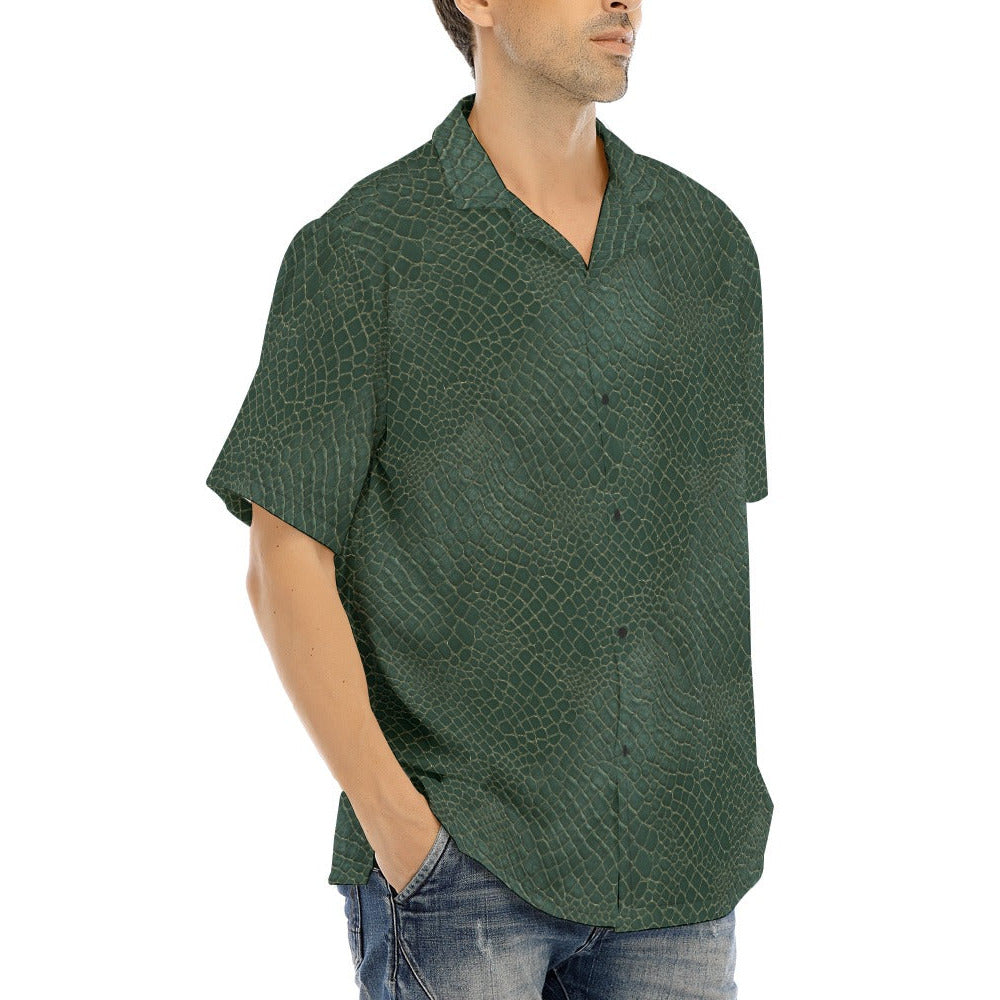 Animal Print - Alligator - Men's Hawaiian Button Up Shirt