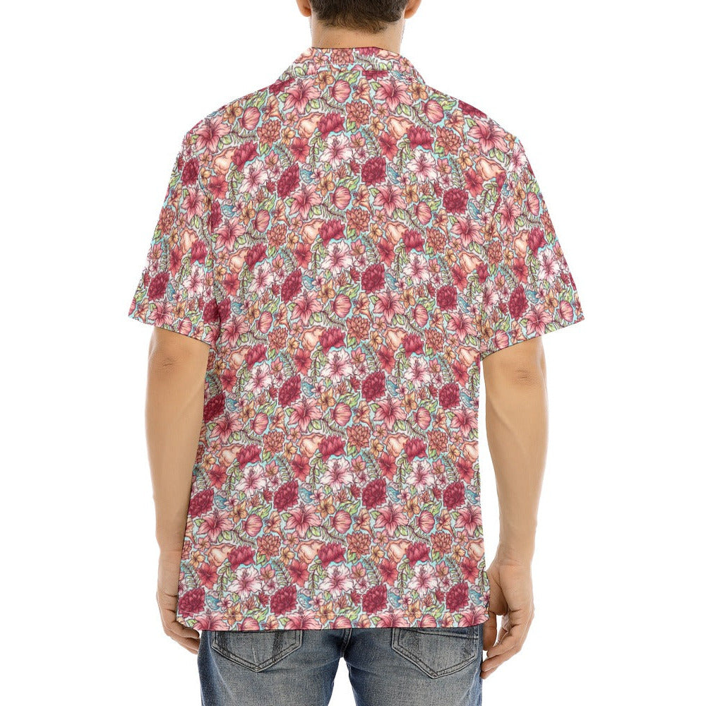 Fairytale Florals – Island Princess - Men's Hawaiian Button Up Shirt