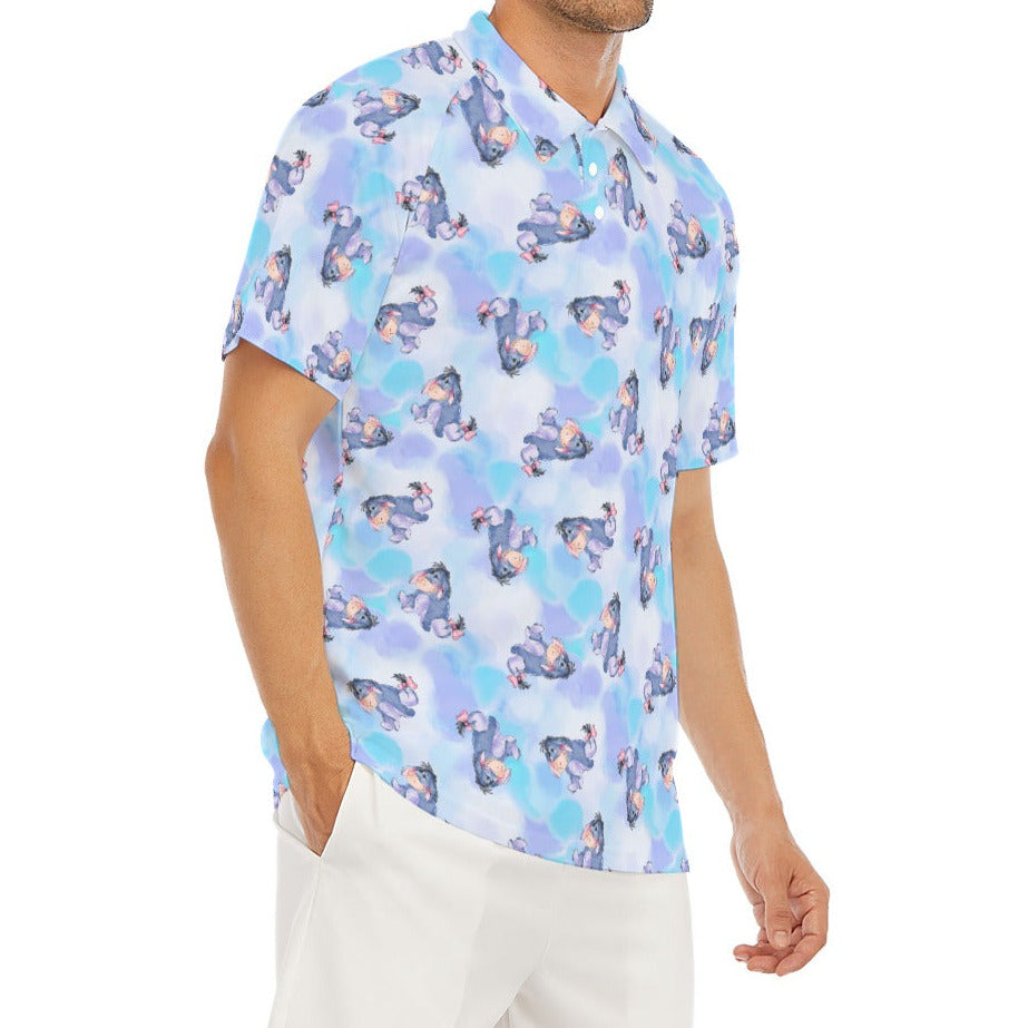 Watercolor Gentle Donkey - Men's Polo Shirt