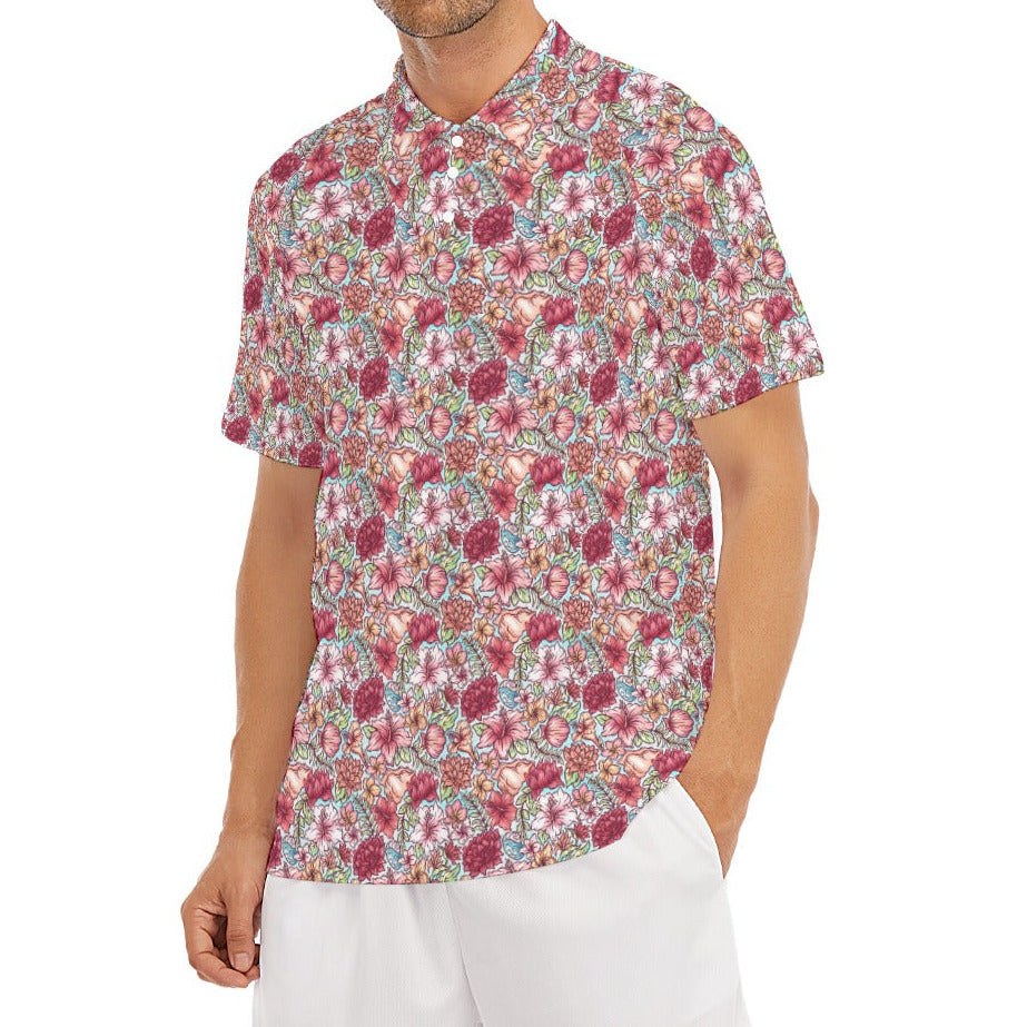 Fairytale Florals – Island Princess - Men's Polo Shirt