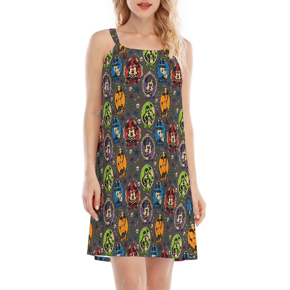 Gothic Halloween Cameos - Women’s Adjustable Sundress