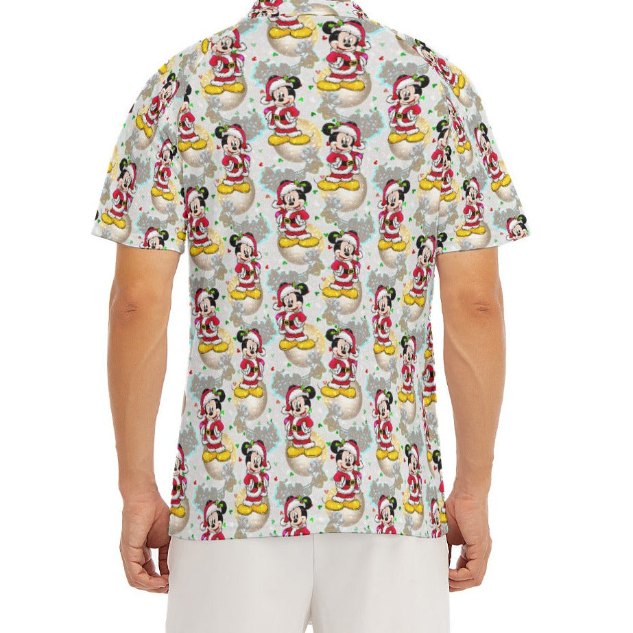 Santa Mouse Celebration - Men's Polo Shirt
