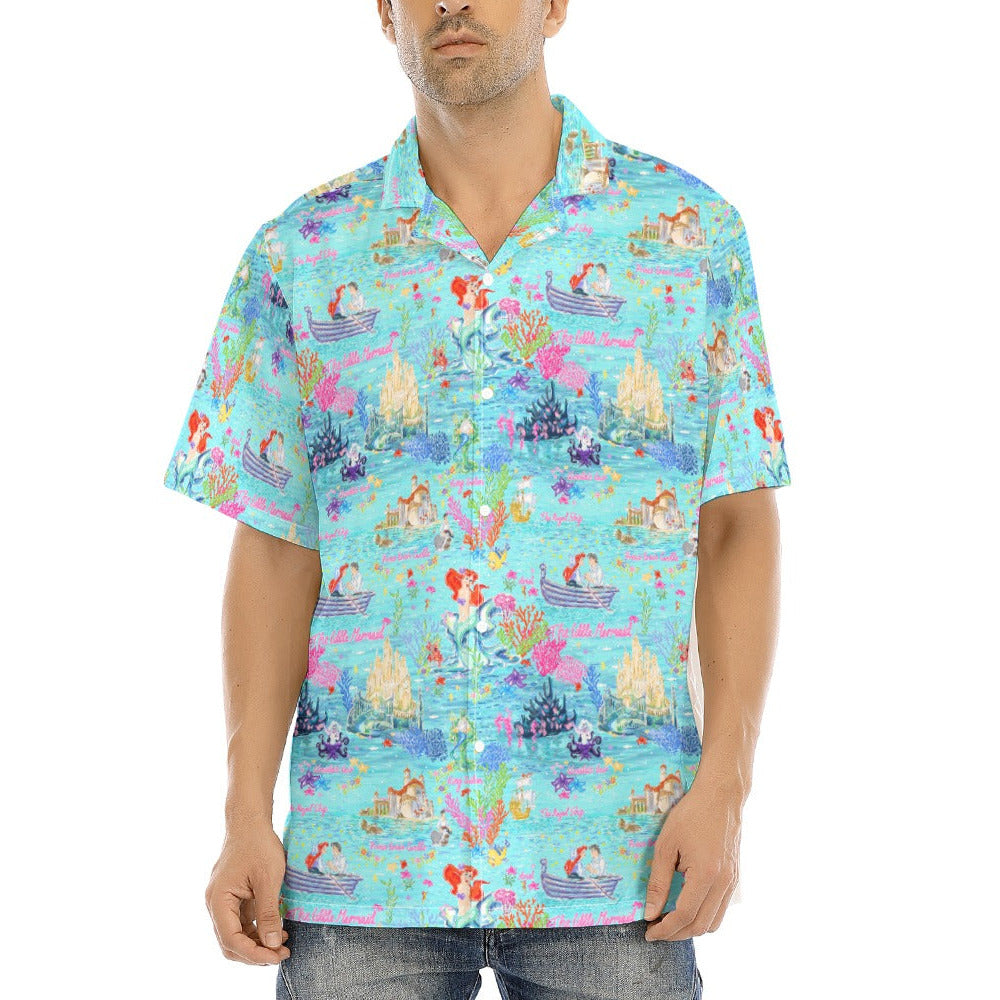 Ocean Wonderland Dreams - Men's Hawaiian Button Up Shirt