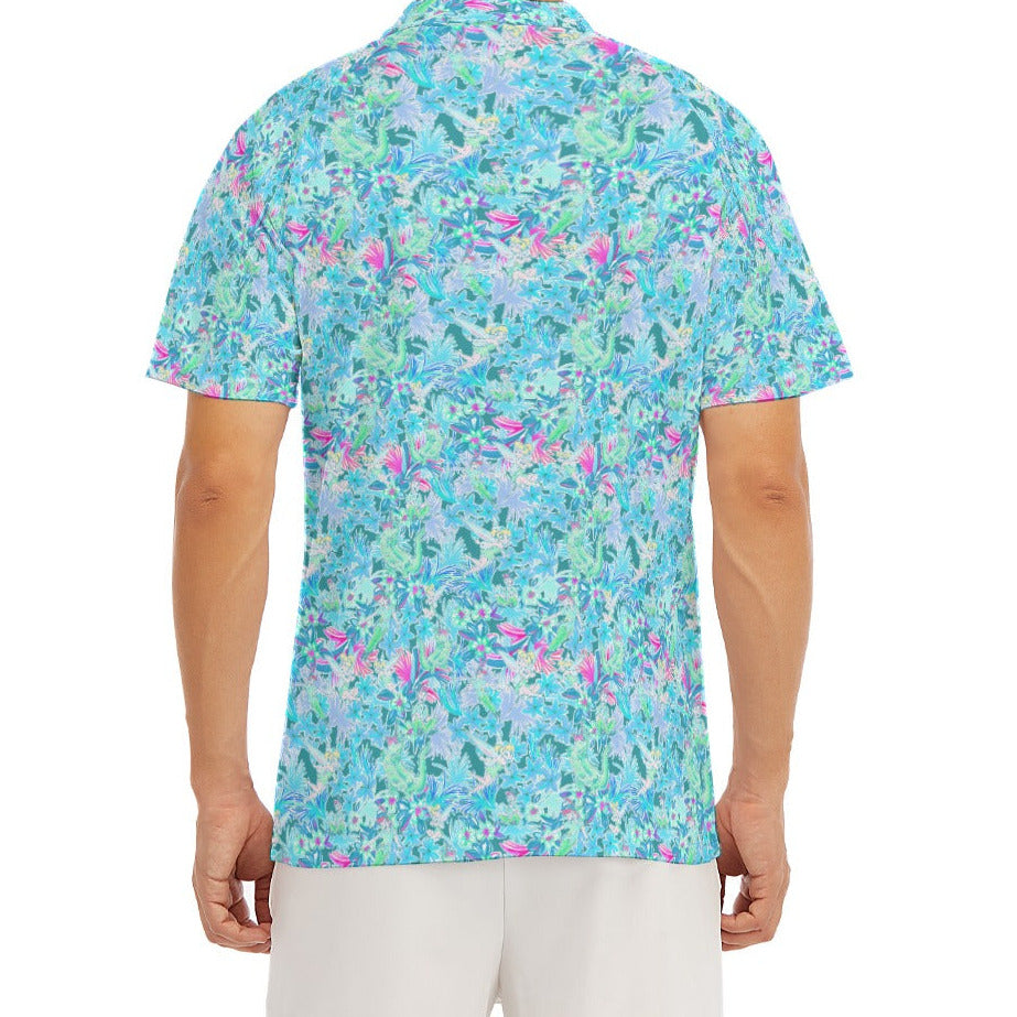 Bright Floral Flight - Neverland Adventure - Men's Polo Shirt