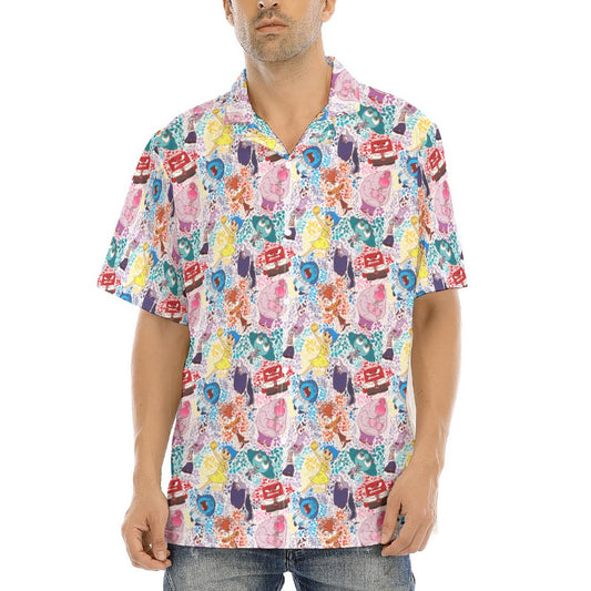 Floral Emotions - Men's Hawaiian Button Up Shirt