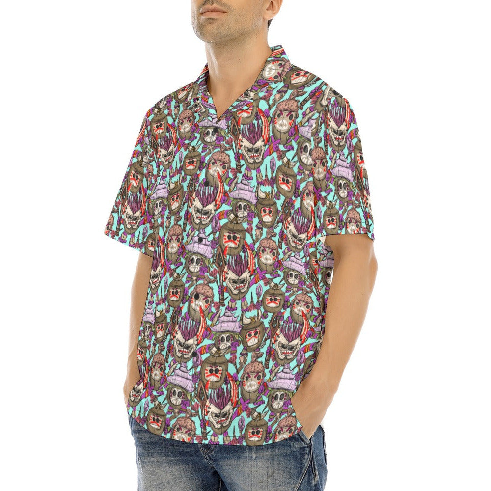 Island Coconut Pirates - Men's Hawaiian Button Up Shirt