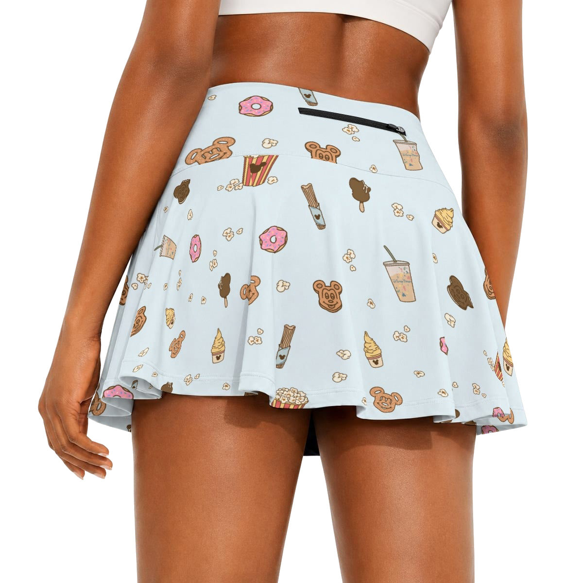 Minimal Snackcore - Women’s Athletic Skater Skort with Pockets