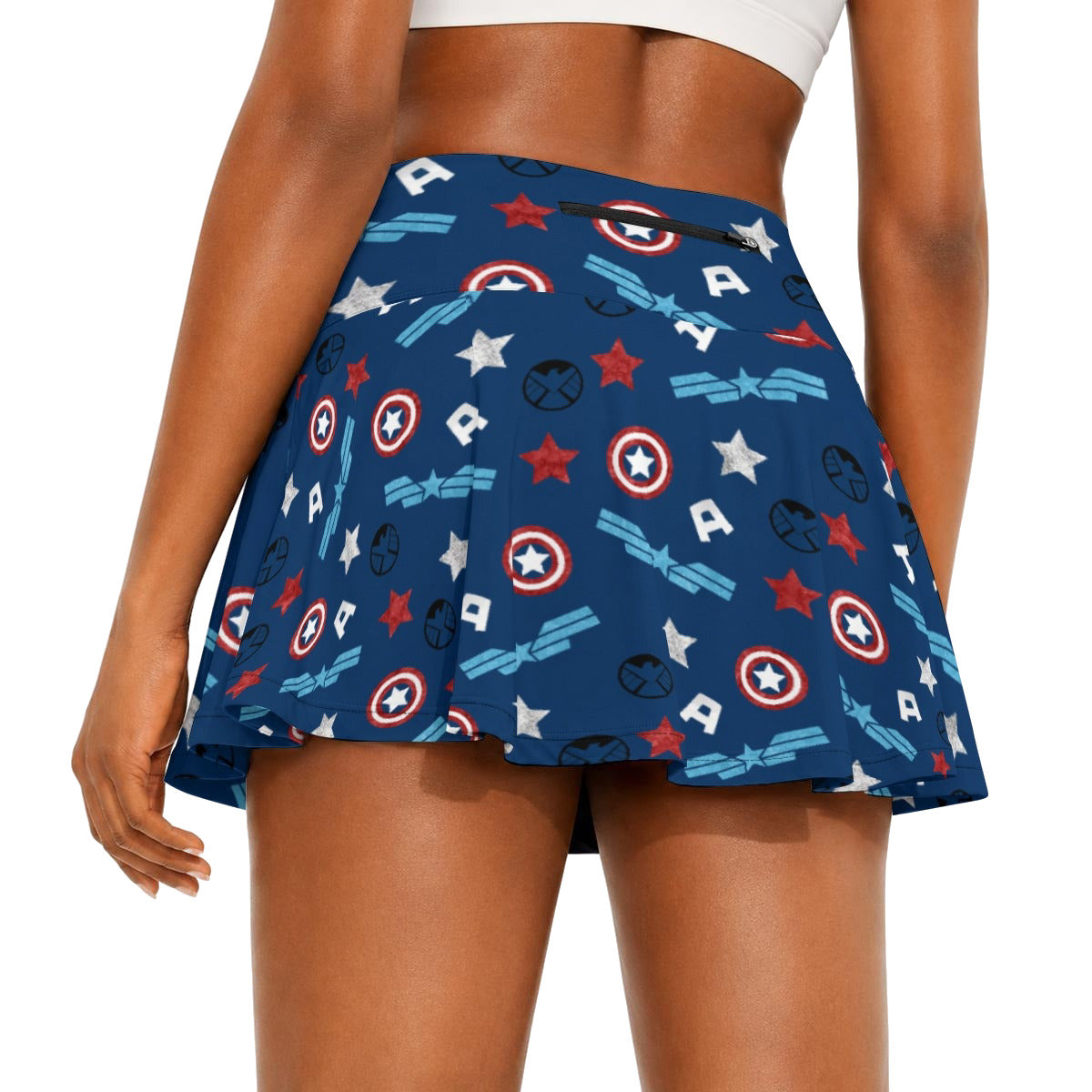 American Superhero - Women’s Athletic Skater Skort with Pockets
