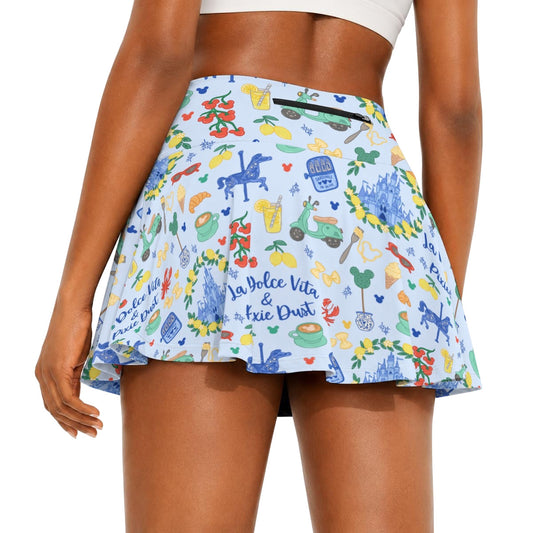 Sweet Life Pixie Dust - Women’s Athletic Skater Skort with Pockets
