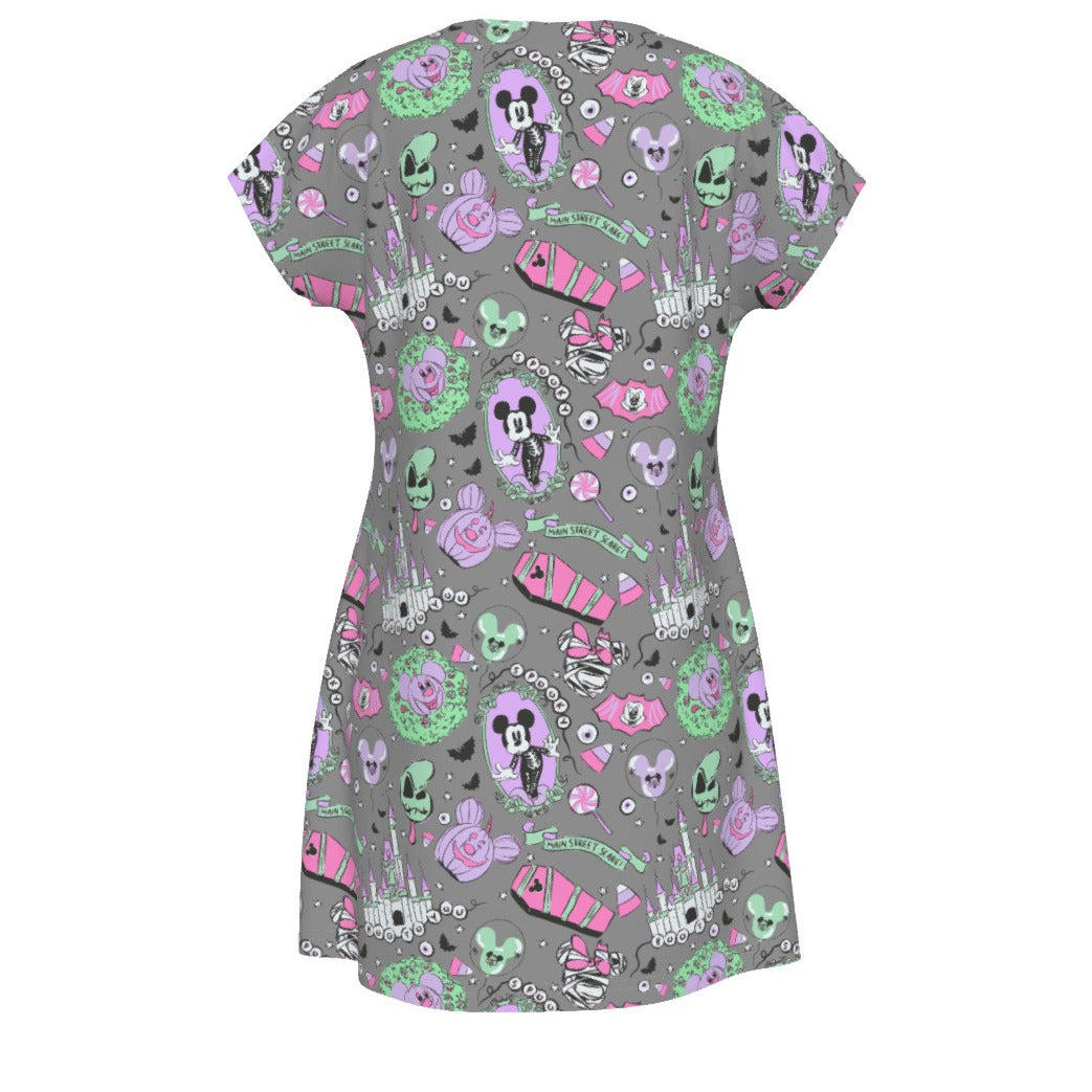 Pastel Spooky Candy - Women's T-Shirt Dress