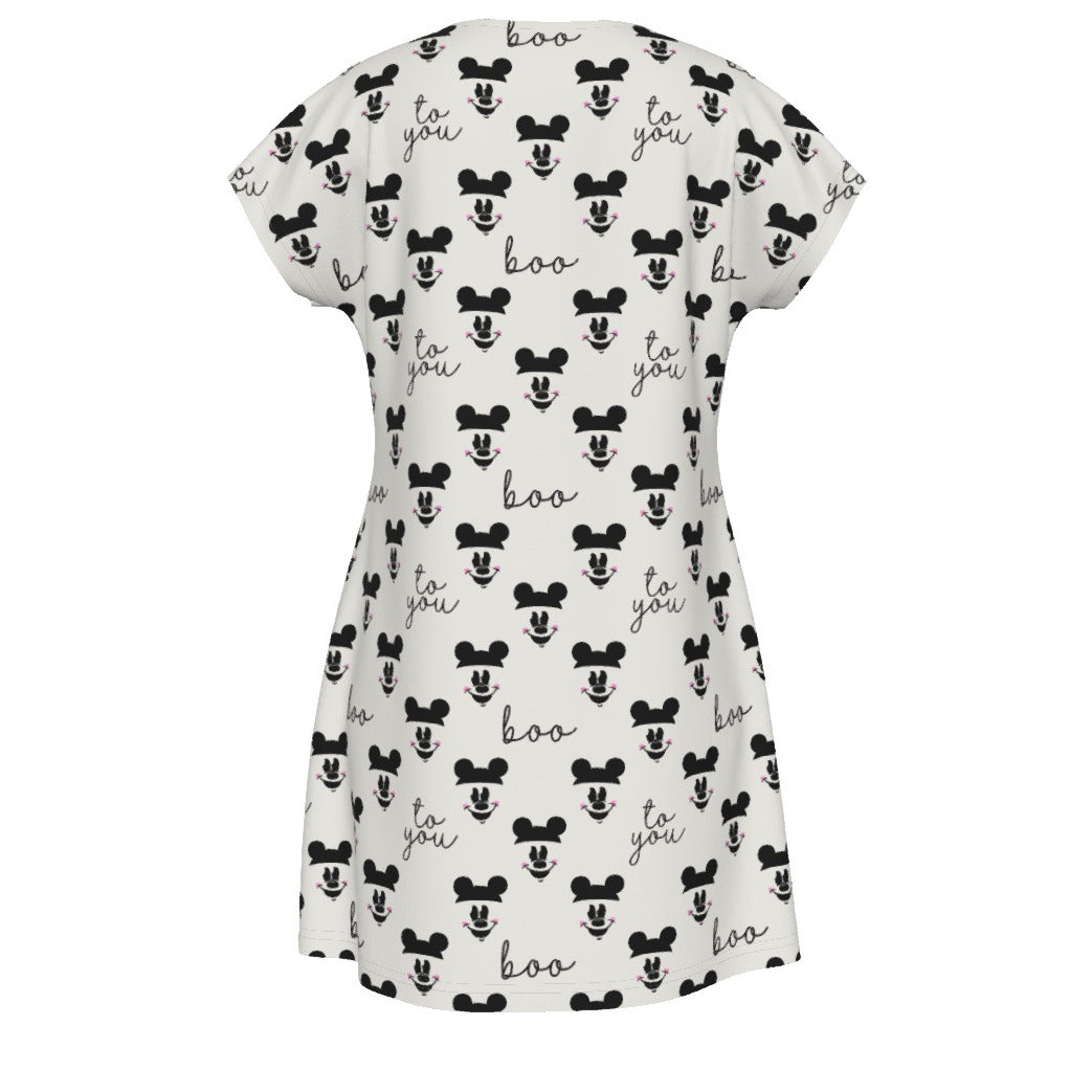 Spooky Mouse Greetings - Women's T-Shirt Dress