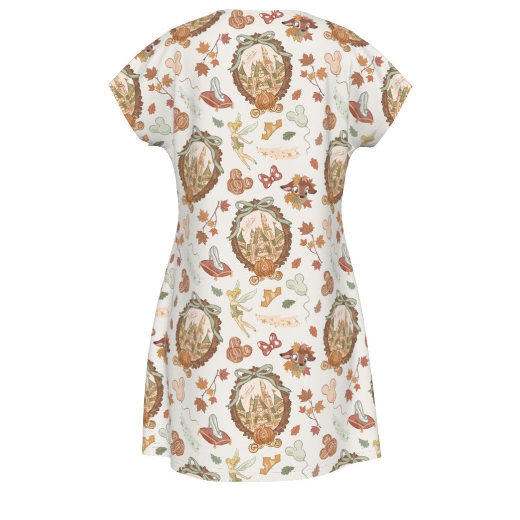 Fairy Fall Cameos - Women's T-Shirt Dress