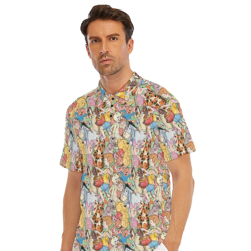 Sketched Hundred Acre Crew - Men's Polo Shirt