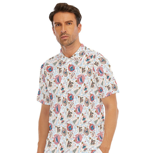 Festive Elf and Ornament Fun - Men's Polo Shirt