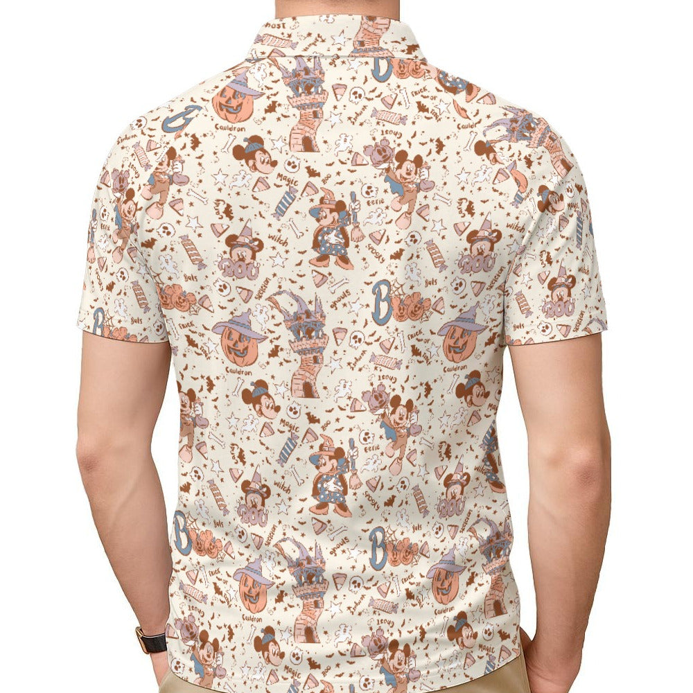 Vintage Halloween Doodles - Men's Polo Shirt