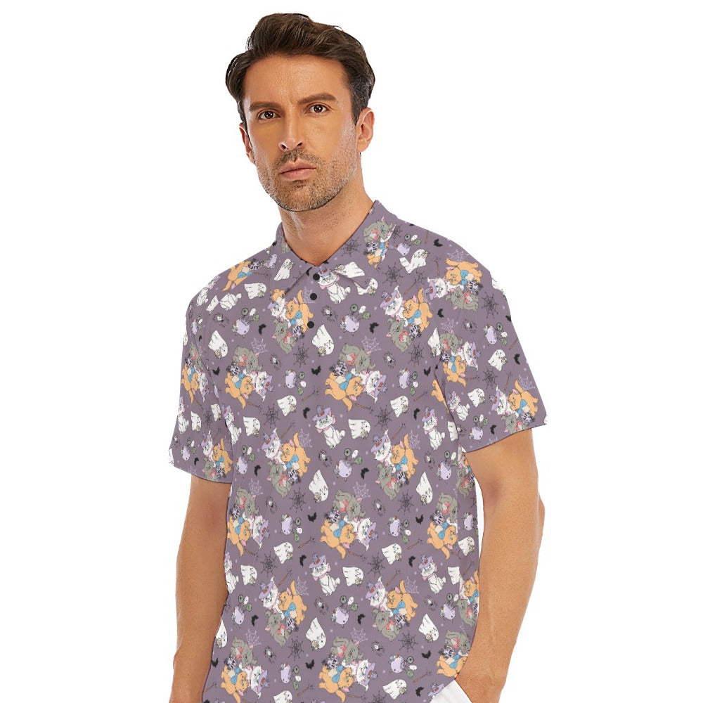 Spooky Fancy Felines - Men's Polo Shirt