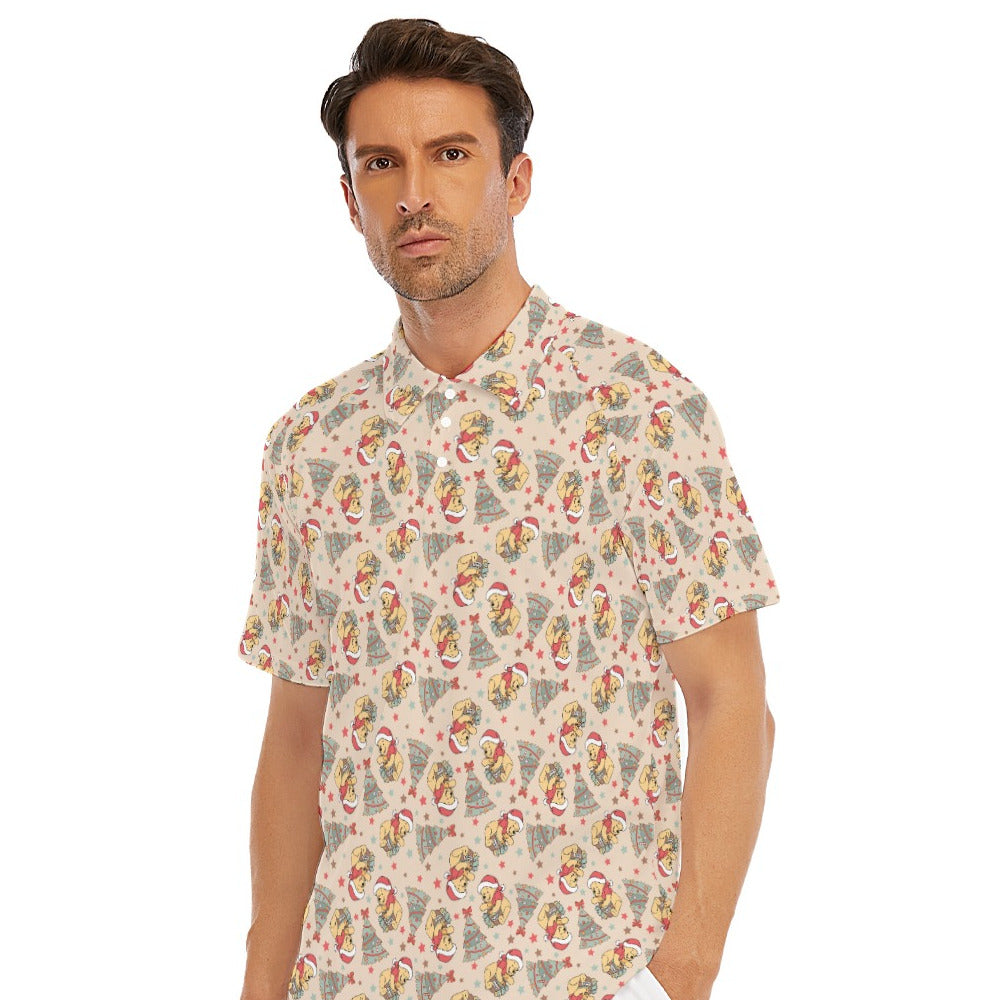 Cozy Bear Holiday Cheer - Men's Polo Shirt