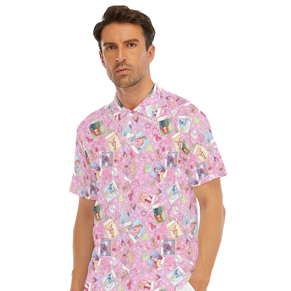 Holiday Winter Princess Christmas Snapshots - Men's Polo Shirt