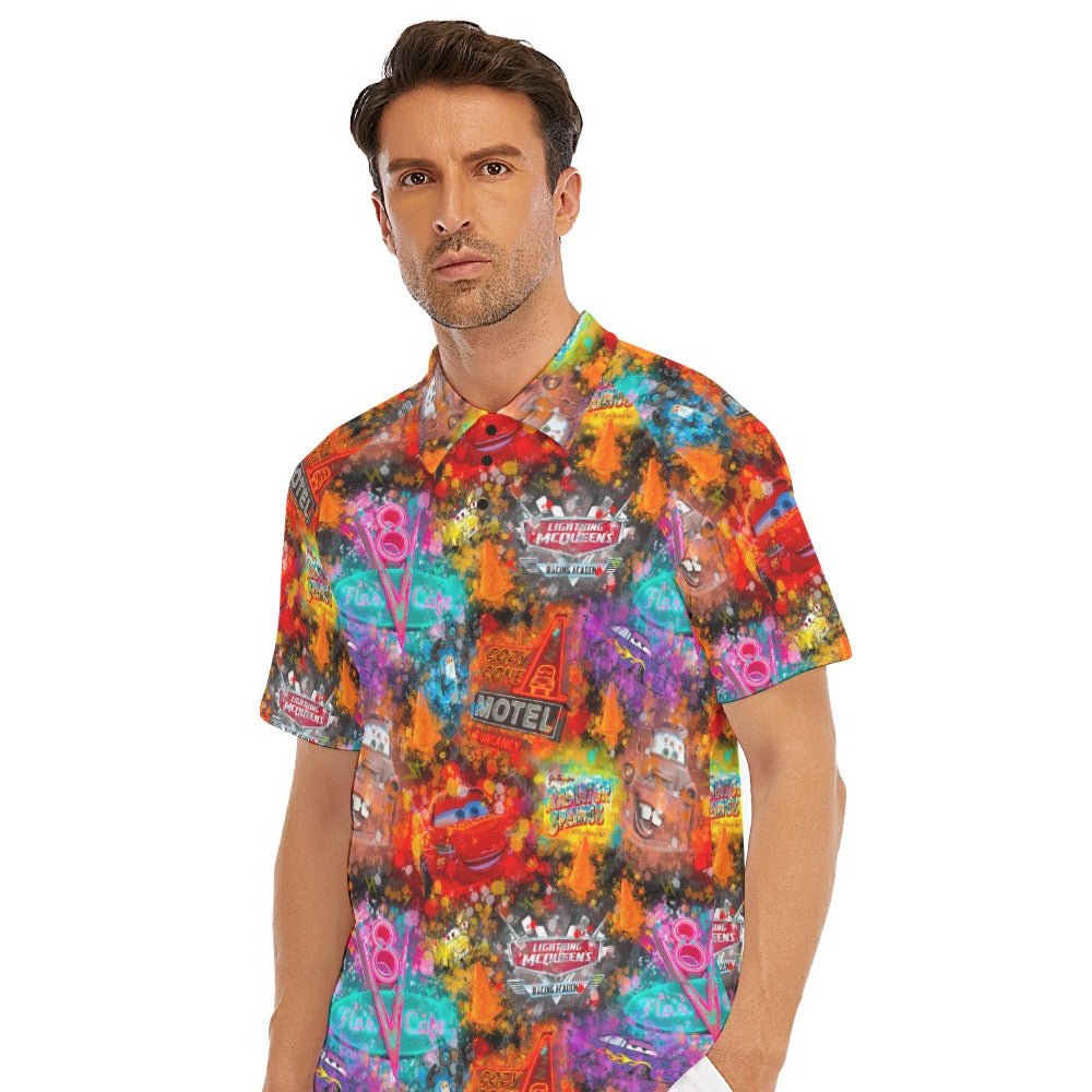 Watercolor Racing Adventure - Men's Polo Shirt