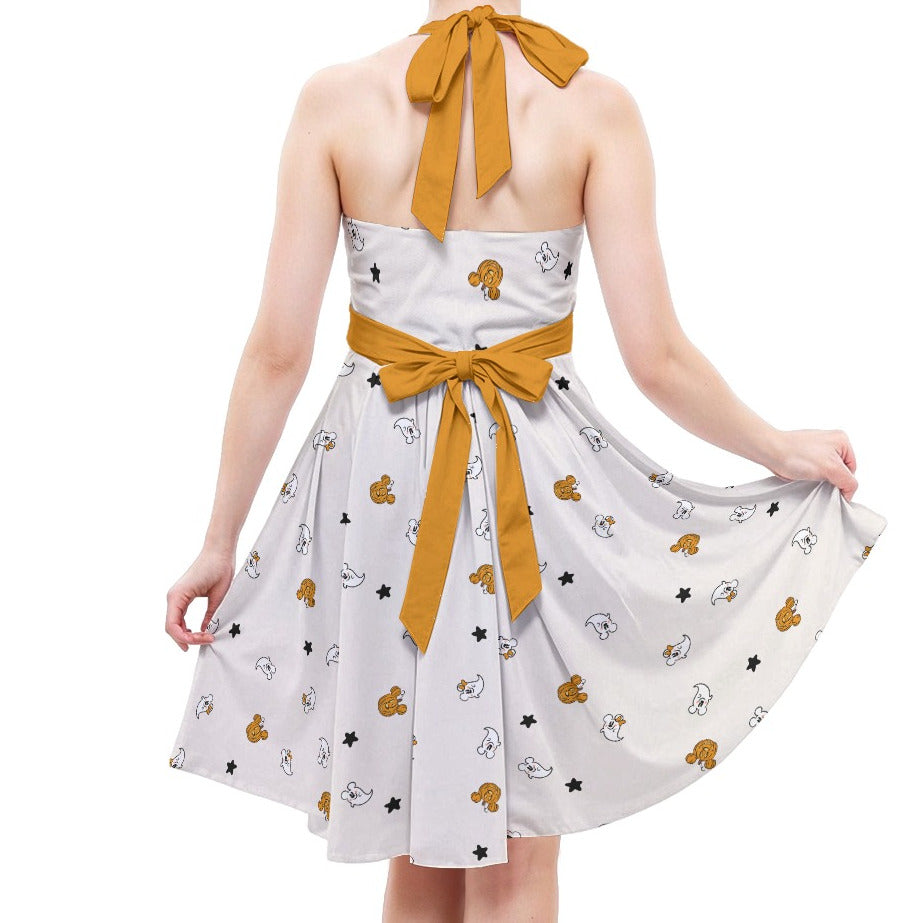 Tiny Boo Crew - Women's Halter Vintage Pocket Dress