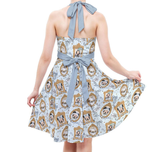 Classic Cartoon Merry Hot Coco - Women's Halter Vintage Pocket Dress