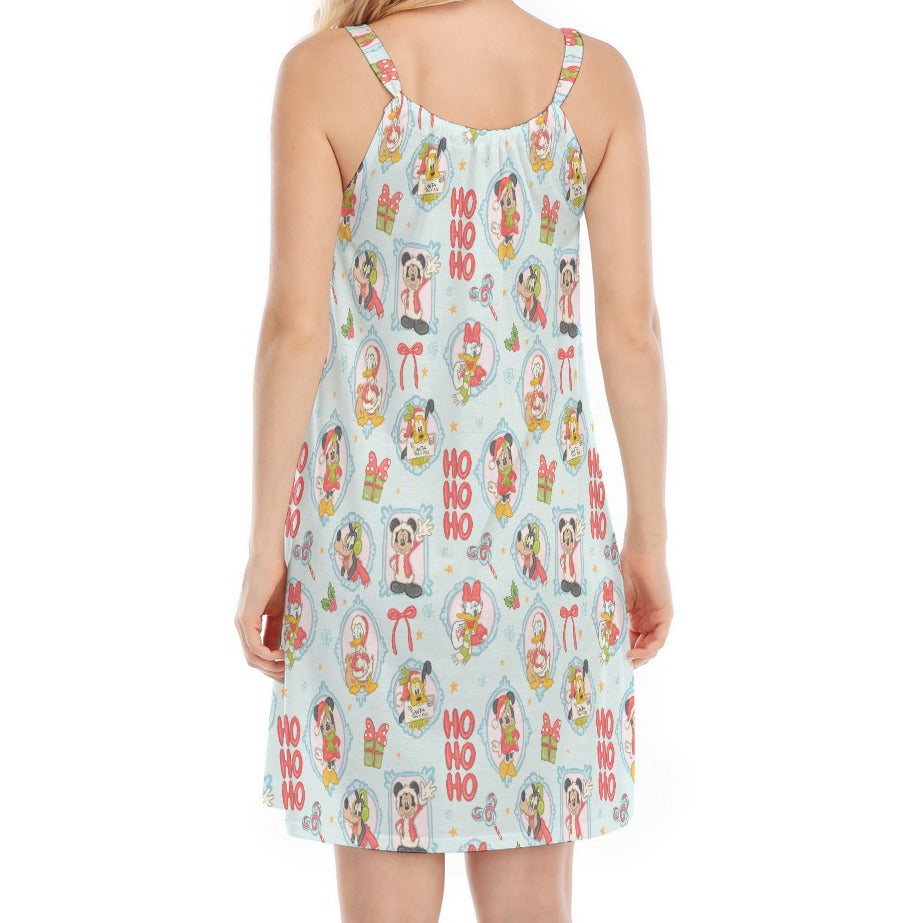 Holiday Character Ho Ho Cameos - Women’s Adjustable Sundress