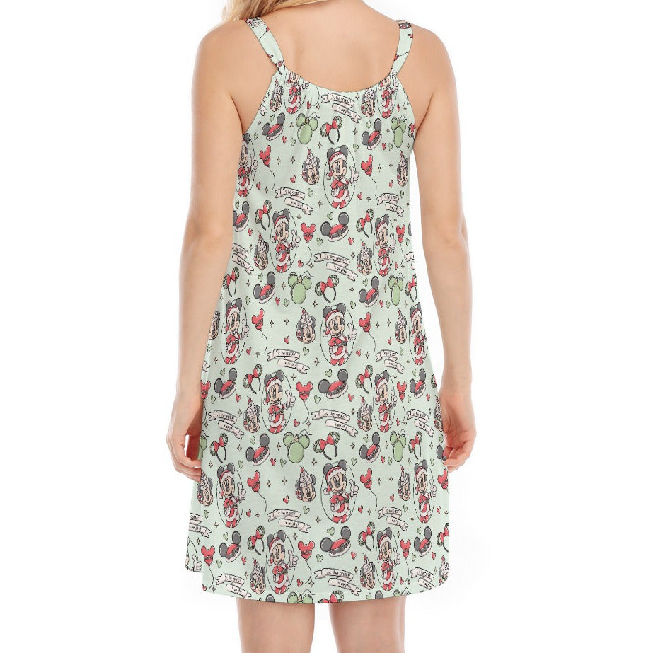 Mouse Pair Jolly Holiday - Women’s Adjustable Sundress