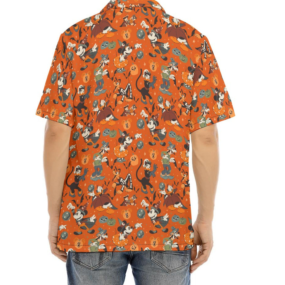 Vintage Halloween Parade - Men's Hawaiian Button Up Shirt