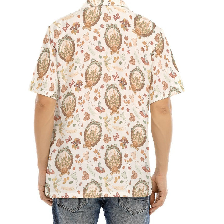 Fairy Fall Cameos - Men's Hawaiian Button Up Shirt